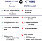 Methylene Blue Gummies 12mg Made in USA Cognitive Support w/Added Vitamin C, NAD,L Methylfolate, Methylcobalamin b12, Mitochondrial Support, Brain Health & Focus, Clarity, methylated Vitamins