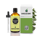 Earth N Pure Eucalyptus Essential Oil (Nilgiri Oil) Steam Distilled, Undiluted, Natural, Therapeutic Grade with Glass Dropper -100 ml
