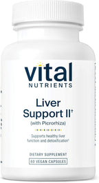 Vital Nutrients Liver Support II with Picrorhiza, Milk Thistle and Curcumin - Vegan Supplement - Herbal Combination to Support Healthy Liver Function* - Gluten, Dairy and Soy Free - 60 Capsules