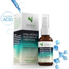 VoilaVe Hyaluronic Acid Serum for Face - 100% Pure, Hydrating & Anti-Aging Formula with Collagen Peptides - Plumps, Moisturizes, Reduces Wrinkles & Dark Spots - Non-Greasy, Paraben-Free, 1 fl. oz