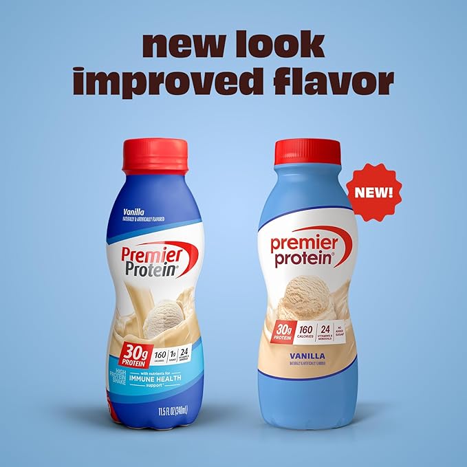 Premier Protein Shake,Cookie Dough,30g Protein,No Added Sugar,24 Vitamins & Minerals to Support Immune Health,11.5 fl oz (Packaging May Vary),(Pack of 24)