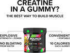 Bounce Pro Creatine Monohydrate Gummies for Men & Women, Low Calorie, 6G of Creatine per Serving, Vegan, Anti-Melting, Gluten-Free, Non-GMO (72 Count (Pack of 1), Strawberry Kiwi)