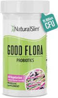 NaturalSlim Good Flora, Probiotics for Women & Men - Gut Health Supplements with 7 Powerful Strains for De-Bloating & Vitality - Probiotics for Digestive Health, 60 Vegetarian Capsules, Solo