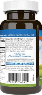 Carlson - Natural Digestive Enzymes, Digestive Aid #34 with Protease, Amylase & Lipase, Digestive Support, Nutrient Absorption & Optimal Wellness, 100 Tablets