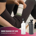 2 Pack Protein Powder Container to Go- 50ml Protein Powder Holder,Mini Funnel with Keychain and Keyring for Gym, Workouts, Fitness and Traveling (Black-UPG, 100ml)