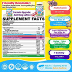 Kids 4+ Magnesium + Saffron Sleep Gummies, Relax Happy Filled Gummy, Bedtime Calcium Zinc, Mineral + Multivitamin Gummies, Melatonin Free | Vitamin D3 K2 | Bone, Only Need 1 Gummy - Sweet Dream Magic