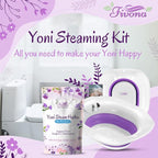 FIVONA 2-in-1 Yoni Steaming Kit Over the Toilet Seat with V Steam Herbs Blue Moon Recipe for Detox, Cleansing, PH Balance and Odor Control