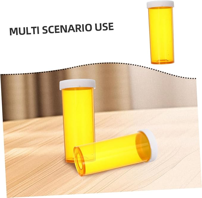 20pcs Pill Travel Pill Box Small Bottles Vitamin Storage Organizer Plastic Medication Containers