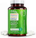 A dose of Digestive Balance-Gut Health Supplement-USDA-Kombucha, 7 Probiotic Strains and Prebiotics for Microbiome-Digestive Enzymes for Digestion-Bloating Relief for Women and Men (60 Count)