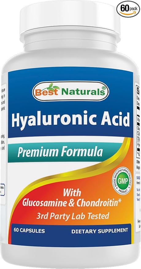 Best Naturals Hyaluronic Acid 100 mg 60 Capsules - Support Healthy Joints and Youthful Skin