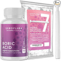 Seroflora Boric Acid Vaginal Suppositories 600mg – 30 Count with 7 Applicators for Odor Control & pH Balance Feminine Hygiene Support, Natural Intimate Care, Made in USA
