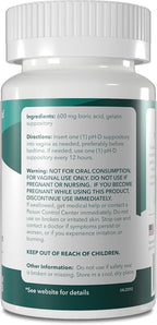 pH-D Feminine Health Support - Boric Acid Starter Bundle - pH-D Boric Acid Vaginal Suppositories 72 Count and 5 Vaginal Suppository Applicators