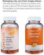 Amazon Basics Vitamin C Gummies, Sour Orange Flavor, 250 mg, 150 Count, Vegetarian, Immune Health Support (Previously Solimo)