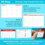 12 Compartment Large Pill Case with Airtight Seal - Silicone Gasket Waterproof Med Box with Medication Map (Clear, 1 Pack)
