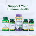 Nature's Bounty Elderberry Gummies, Dietary Supplement, Supports Immune Health, Contains Vitamin A, C, D, E and Zinc, 100 mg, 120 Gummies