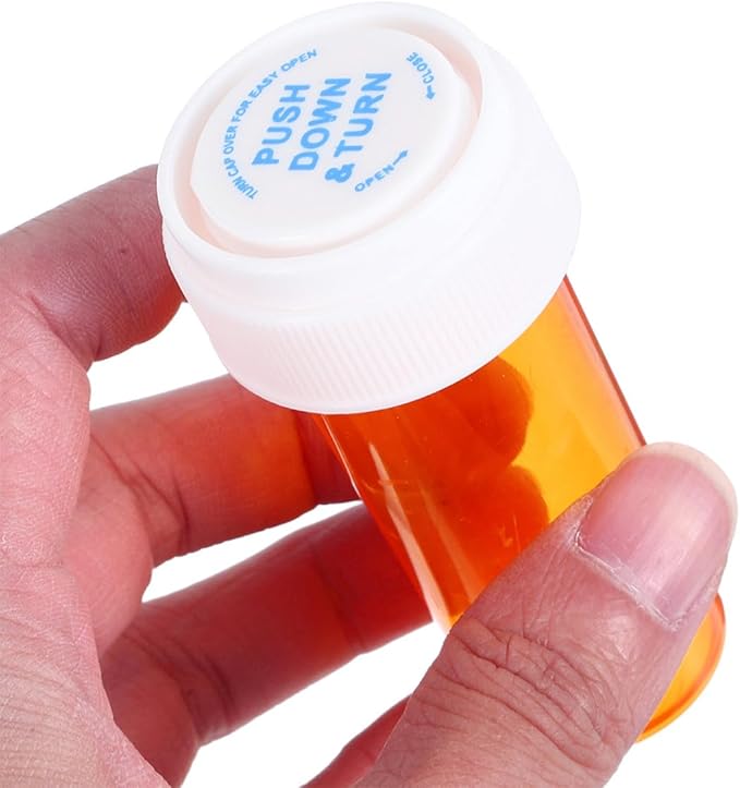 TEHAUX 10pcs Small Pill Bottle Organizer with Screw Cap, Portable Medicine Storage Case for Travel and Outdoor Use, Reusable Airplane Travel Essentials Container
