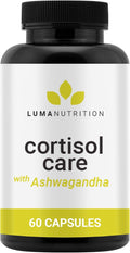 Luma Nutrition Cortisol Reducer and Manager - Ashwagandha + L-Theanine - Cortisol Supplements for Women and Men - Stress Relief, Restful Sleep, Detox, Lower and Control - 60 Capsules