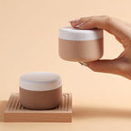 kuangre Travel Containers for Toiletries, Silicone Cream Jars BPA-Free, Leak-proof 2oz Travel Size Containers, Portable Size Silicone Jars with Lid for Cosmetic Face Hand Body Cream (4 Pack)