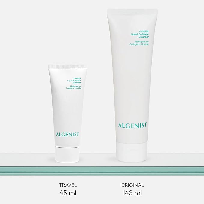 Algenist GENIUS Liquid Collagen Cleanser - Gel-to-Cream Foaming Cleanser for Removing Makeup, Dirt, Oil, Sunscreen & Environmental Aggressors for Soft, Nourished Skin (150ml)