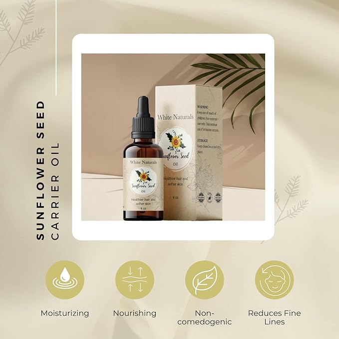 White Naturals Wheatgerm Carrier Oil, Cold-pressed Unrefined, Organic 100% Pure, Wheat Germ, Rich in Vitamin E, For Skin, Hair, Nails & Stretch Marks