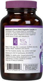 BlueBonnet Targeted Choice Stress Relief Whole Food Based Ashwagandha Extract, L-Theanine, Lemon Balm, Rhodiola Relaxing Calm Mood Supplement for Women & Men - Non-GMO, Vegan - 60 Vegetable Capsules