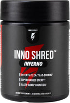 Inno Shred Inferno Thermogenic Fat Burner for Men & Women - Appetite Suppressant, Energy & Metabolism Support with MitoBurn, Paradoxine, Chromax, Green Tea - 60 Capsules, 30 Servings