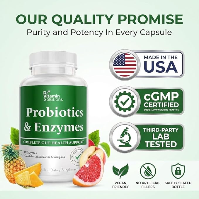 GLP-1 Support Enzymes, Pre & Probiotics for Digestive Health, Berberine Weight Loss Support, Akkermansia Muciniphila for Women & Men | Gut Health, Bloating Relief, 30 Ct