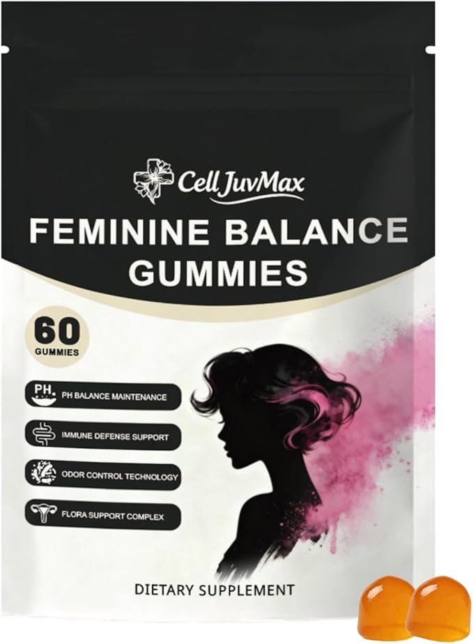 Feminine Balance Probiotic Gummies for Women - with Hawaiian Pineapple, pH Balance Support, Healthy Odor & Flora, Vaginal & Immune Health, Vegan Dietary Supplement - 60 Gummies (1)