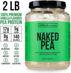 NAKED Vanilla Pea Protein Isolate from North American Farms, Only 3 Ingredients, Vanilla Vegan Protein, NSF Certified, Gluten-Free, Soy Free, GMO Free - 2LB