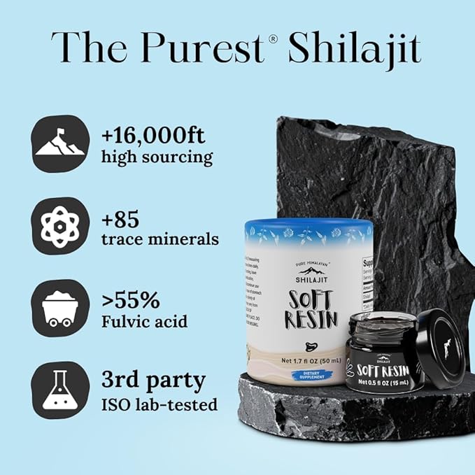 Himalayan Shilajit by Pure Himalyan Shilajit, Grade A Himalayan Soft Resin (15ml), Energy & Immune Support, Natural Source of Fulvic Acid & 85+ Trace Minerals Supplement for Men & Women
