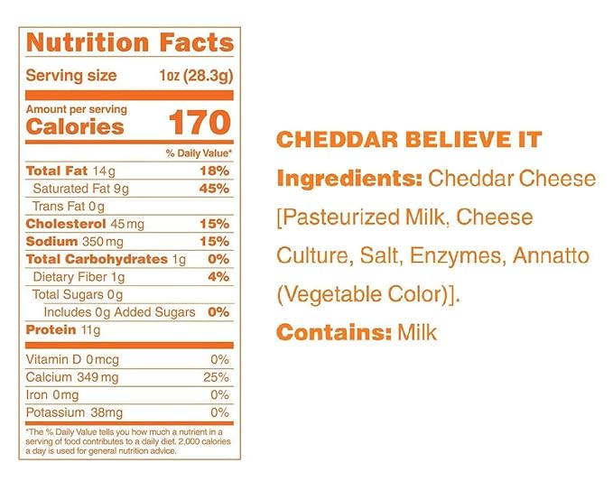 Moon Cheese Cheddar Believe It, 2 Ounce, 3-Pack, Crunchy, Protein-Rich Cheese Snack, Keto Friendly, 100% Real Cheese