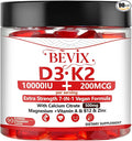 Vitamin D3 K2 Gummies,Sugar-Free,Vegan,Extra Strength,with Calcium Magnesium Zinc,for Immune Support,Bone Teeth Heart Health,for Adults,Non-GMO Gluten Gelatin Free