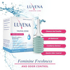 LUVENA Daily Personal Feminine Rinse, Ultra Gentle Intimate Wash, Vaginal Health Support, Hygiene Cleanser, Reduces Odor, Supports Freshness, pH Balanced, Lactic Acid & Natural Enzymes, 3 oz (2 pack)