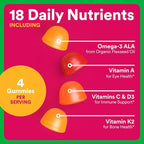 SmartyPants Organic Women's Multivitamin Gummies: Biotin, Methylfolate, Omega 3 (ALA), Vitamin D3, C, Vitamin B12, B6, A, K & Zinc, Inositol, Gluten Free, Vegetarian, 120 Count (30 Day Supply)