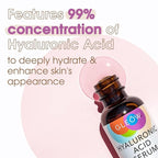 GLEOW New 2024 Pure Hyaluronic Acid Serum for Face - Hydrating Serum for Women - Hyaluronic Acid Pure Face Serum for Women - Face Serum for Dry Skin with Dark Spots 2oz