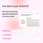 NE:AR Glow Boost Drink – 250mg Pure Glutathione + 500mg Vitamin C – Sugar-Free Beauty Powder for Skin Brightening & Hydration – Refreshing Flat Peach Flavor – Made in Korea