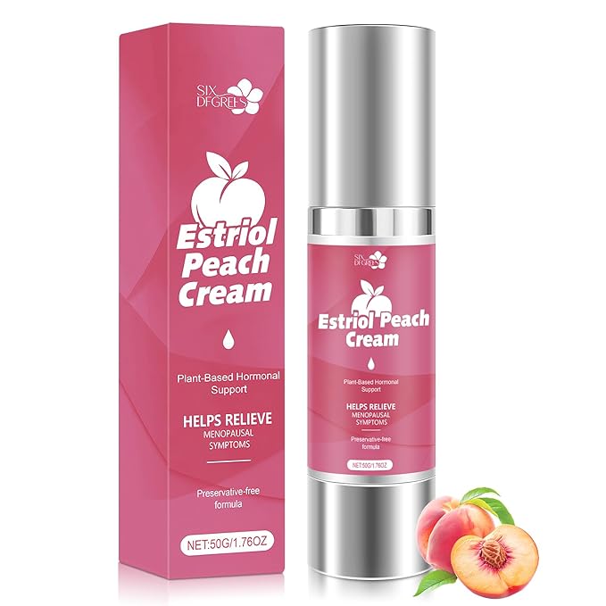 Natural Silky Peach Cream for Women, Plant-Based Estrogen Cream - Relieves Menopausal Vaginal Dryness & Itching, Regulates Female Hormonal Balance (1.76 fl.oz)