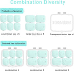 Pill Organizer SOFISO 4/6 Grid Free Assembly Travel Medicine Organizer 10 Day Pill Organizer Portable Pill Box Waterproof Pill Case Daily Medication Carry Case for Vitamins, Fish Oils, Supplements