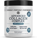 Advanced Collagen Complex Powder – VERISOL®, FORTIBONE®, & FORTIGEL® for Hair, Skin, Bone & Joint Support – Clinically Studied Ingredients – Grass-Fed Hydrolyzed Collagen Peptides – 30 Servings