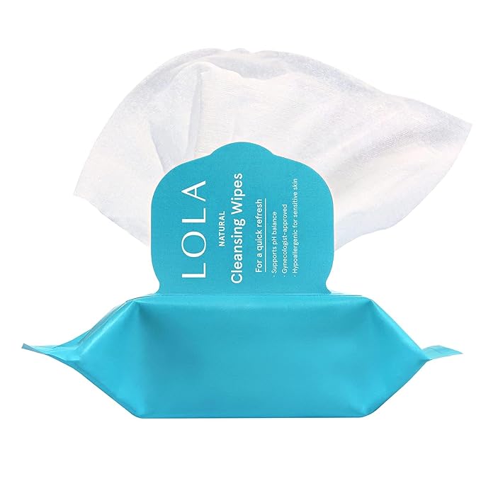 LOLA Cleansing Wipes - Feminine Wipes, Vaginal Wipes, pH Balance & Body Wipes for Women, 32 Count (Pack of 3)