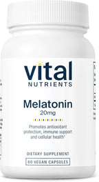 Vital Nutrients Melatonin 20mg - Vegan - Sleep Supplement to Support the Body's Natural Sleep Cycle* - Gluten, Dairy, Soy Free - 60 Capsules