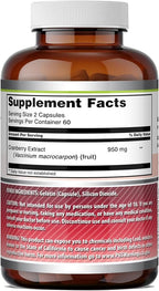 Amazing Formulas Cranberry Extract | 950 Mg Per Serving | 120 Capsules Supplement | Non-GMO, Gluten Free, Made in USA