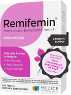 Remifemin Menopause Symptoms Relief - Clinically Proven Ingredients - Menopause Supplements - Black Cohosh - Estrogen-Free - Made in Germany - 120 Tablets