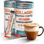 Collagen Peptides Coffee Powder for Weight Loss – Supports Digestion, Bloating, Energy & Focus, Fat Burning, Joint, Skin, Hair & Nails – High-Protein for Women & Men (60 Servings)