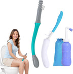 Toilet Aids Set for Wiping - Long Handle Butt Wiper for People Overweight, Elderly and Disabled, Bottom Buddy Wiping Aid for Bathroom ( 4PCS Personal Hygiene Kit )