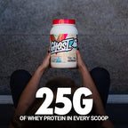 GHOST Whey Protein Powder, Milk Chocolate - 2LB, 25G of Protein - Whey Protein Blend - ­Post Workout Fitness & Nutrition Shakes, Smoothies, Baking & Cooking - Soy & Gluten-Free