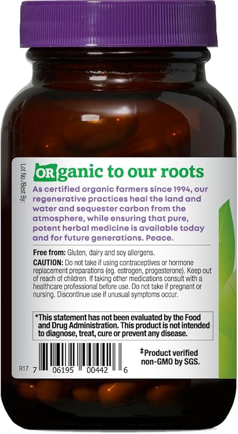 Oregon's Wild Harvest Non-GMO Chaste Tree Capsules,Organic Herbal Supplements, 90 Count