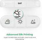 PULIV Weekly Pill Organizer 3 Times a Day, Portable Travel Pill Box 7 Day with Large Pill Containers, Light-Proof Pill Case for Vitamins, Medication, Supplements and Fish Oils (White)