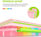 AUVON iMedassist Moisture-Proof Weekly Pill Organizer 4 Times a Day, Large 7 Day Pill Box Case with Portable Design for Travel, Removable Individual Containers Hold Vitamins, Supplements, Medications