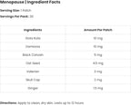 The Patch Remedy Menopause Patch | Black Cohosh, Damiana, Valerian, Ginger | 30 Patches